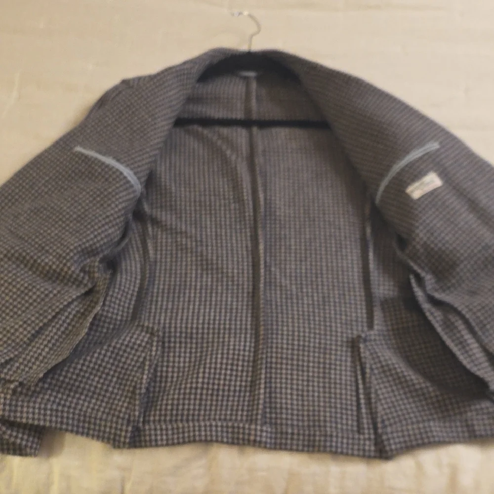 Gant Rugger Black & White Houndstooth Sport Coat See Mesurements